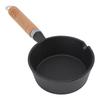 Egg Frying Pan Cast Iron   Wood Handle   Pre Seasoned Skillet for Indoor Outdoor Cooking