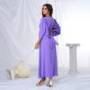 Elegant Long-Sleeve V-Neck Evening Gown - European & American Style