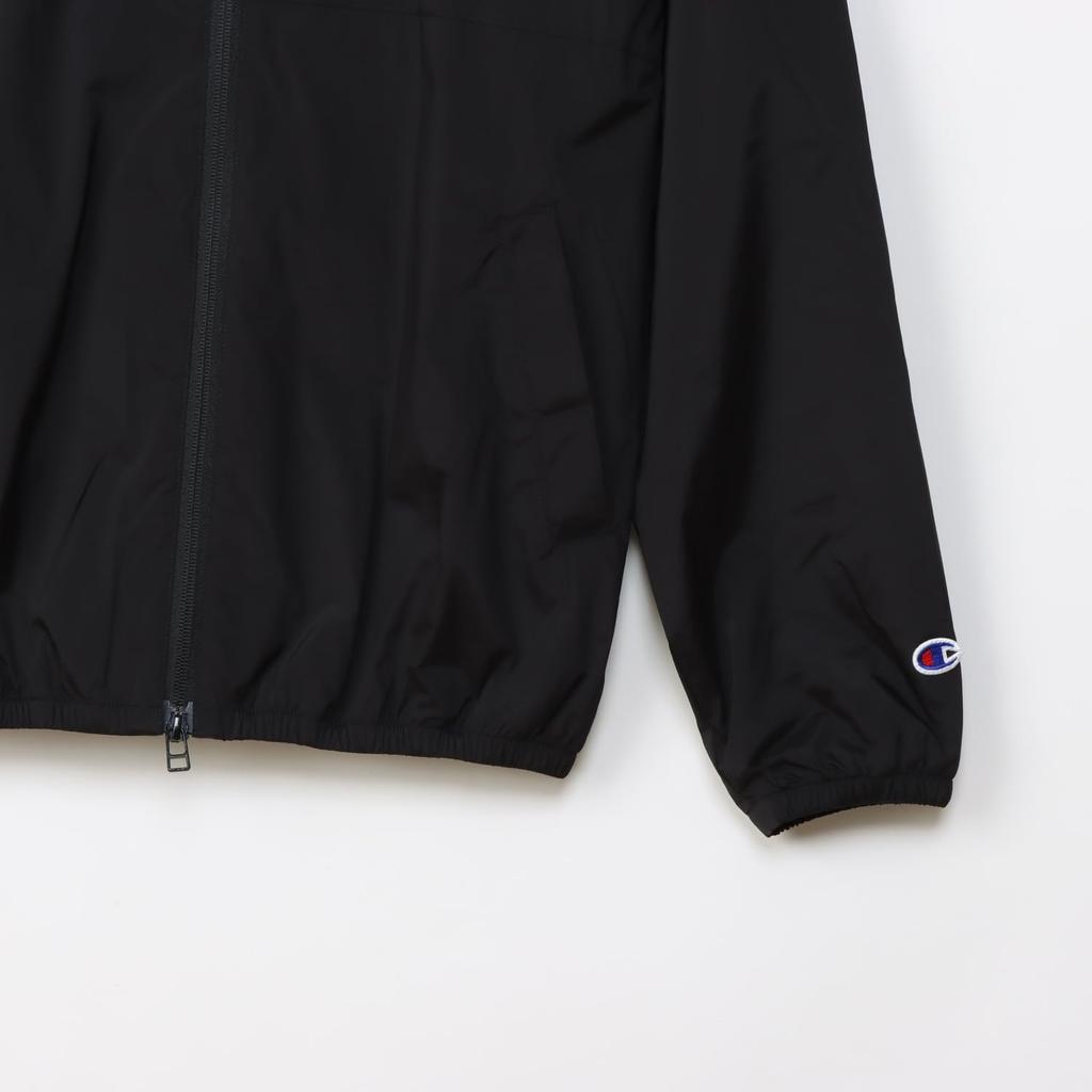 Champion Long Sleeve Stretch Windproof and Hooded Jacket with Embroidered Script Golf Water-Repellent Logo, Outerwear, C3-CG601-090-L