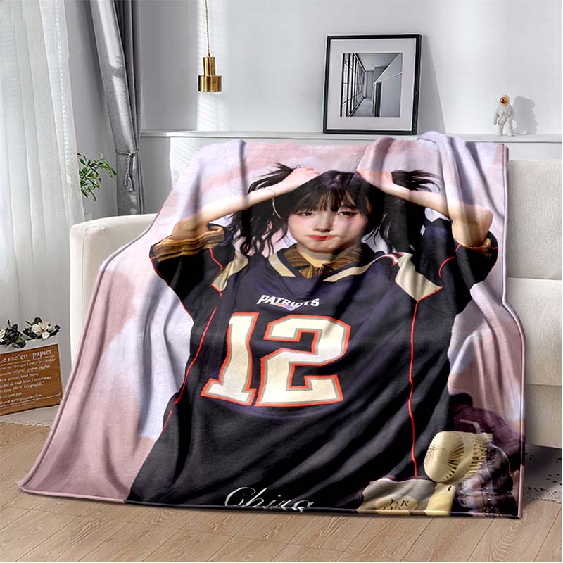 3D Printed Flannel Blanket I-ILLIT Combo K-POP Home Sofa Bed Blanket | Birthday Gift,