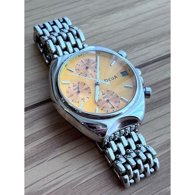 Kullanılmış [İyi durumda] SEIKO ALBA DEUA/V6576040/Kronograf/Sarı kadran/Paslanmaz çelik kayış