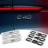 3D ABS Letters Decals for C30 C40 C50 Car Rear Trunk Tailgate Side Fender Badge Emblem Decoration Sticker Accessories
