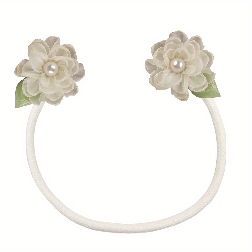 2pcs Branch Flower Curtain Tieback - Free Punching Belt Curtain Clip - Curtain Accessories for Bedroom Living Room Home Decor