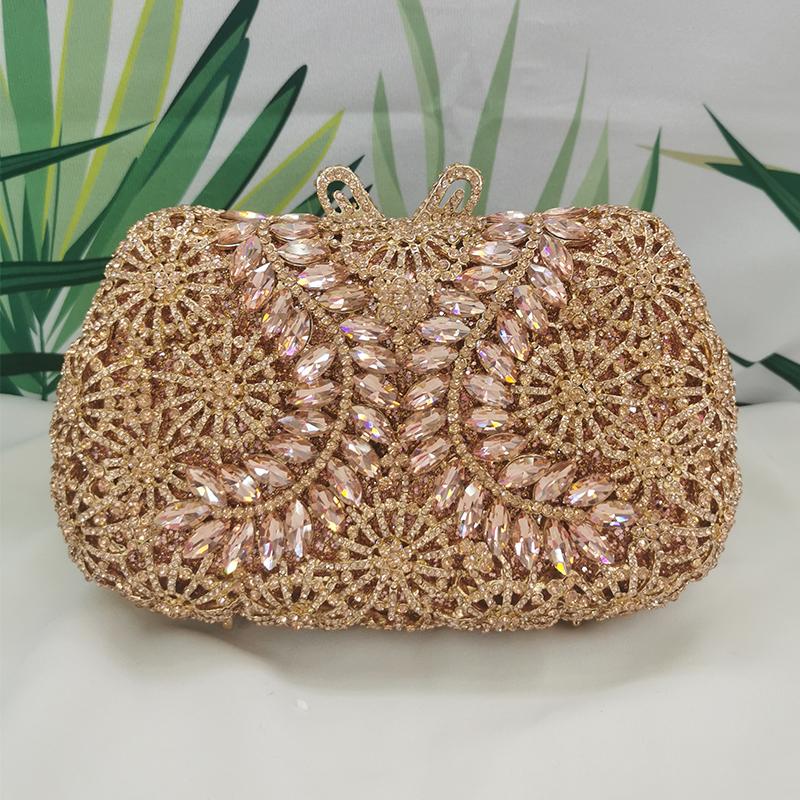 WHTUOHENG Bolso de Noche de Cristal Plateado Carteras de Diamantes Rhinestone Mujeres Carteras de Rhinestone Bolsos de Boda y Baile de Fin de Curso Bolso de Mano para Cena