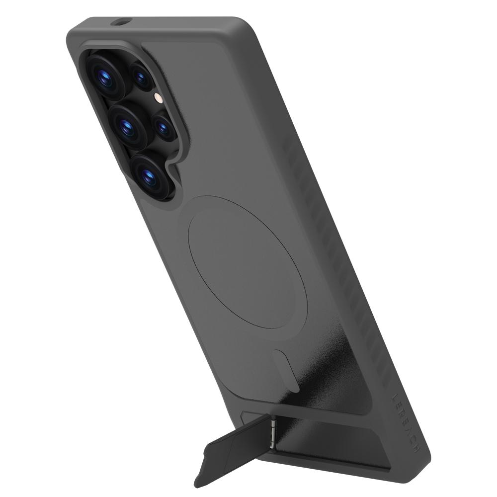 LEREACH Le-Chic Series For Samsung Galaxy S25 Ultra Case Compatible with MagSafe Kickstand TPU+PC Phone Cover