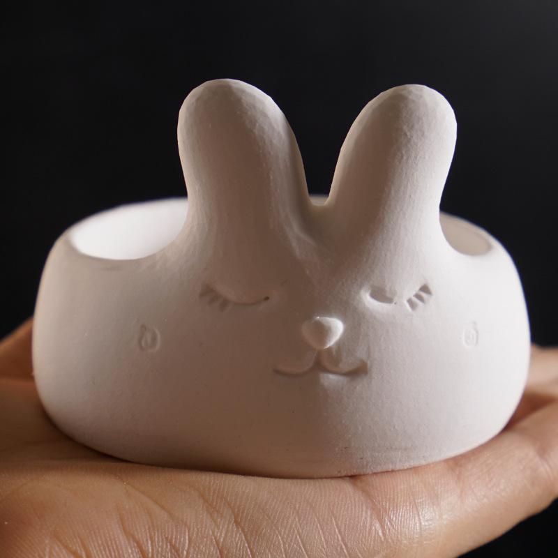 Rabbit Egg Tray Mold Bunny Rabbit Plaster Mold Bunny Candle Holder Mold Cute For Egg Holding Candle Making Gifts