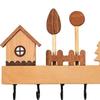 User Friendly Wood Key Hanger Damage Release Wall Hook Organizers Key Hangers For Entryway Living Room Storage