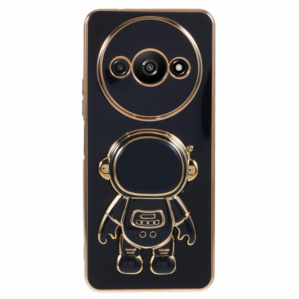 For Xiaomi Redmi A3 4G/Poco C61 4G Electroplating Case Astronaut Kickstand Design TPU Phone Cover