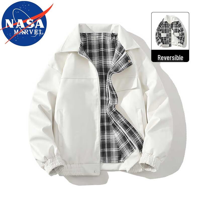 NASA MARVEL Herren Wendejacke aus Kunstleder