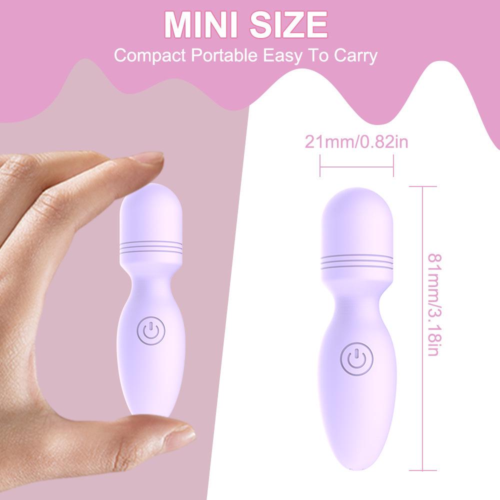 Women's Mini Vibrating Bowling Ball Massager - Strong Vibration Massage & Teasing Stick