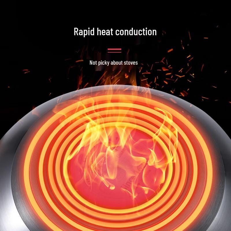 Zhang Xiaoquan 32cm Uncoated Carbon Steel Wok with Lid