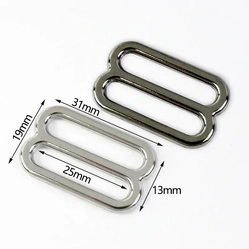 10/20/30Pcs Meetee Metal Tri-Glide Rings Buckles 6-50mm Bra Strap Adjust Clasp 8-shaped Ring Hook Garment Hardware Accessories