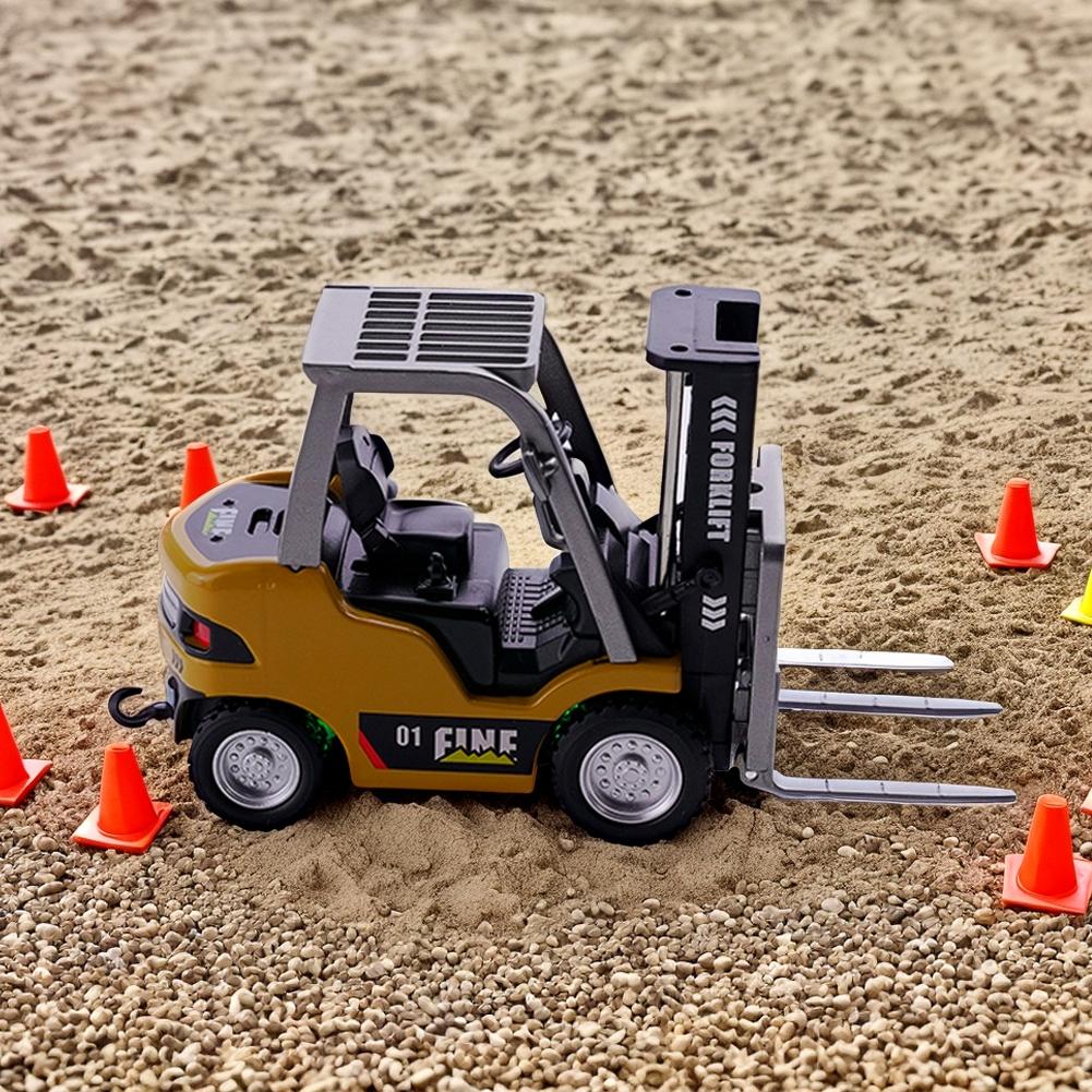 1/64 RC Trucks Alloy Forklift Mini APP 2.4GHZ RC Cars Remote Control Construction Engineer Vehicle Desktop Model Collection Gift