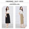 Half Length Skirt: Summer High Waist Slimming A-line Skirt Temperament Commuting Half Length Skirt for Women