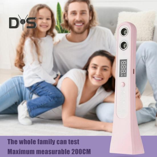 Taşınabilir Ultrason Boy Ölçüm Cihazı LCD Ekran Elde Taşınabilir Çocuk Yetişkinler Kablosuz Kızılötesi Boy Ölçüm Cihazı Cetvel