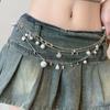Metal Tassel Waist Chain Vintage Silver Bohemian Style Waistband Body Jewelry Waist Jewelry Ethnic Style Belt