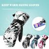 Thermal Ski Gloves Men Women Winter Fleece Waterproof Warm Snowboard Snow Gloves 5 Fingers Touch Screen for Skiing Riding