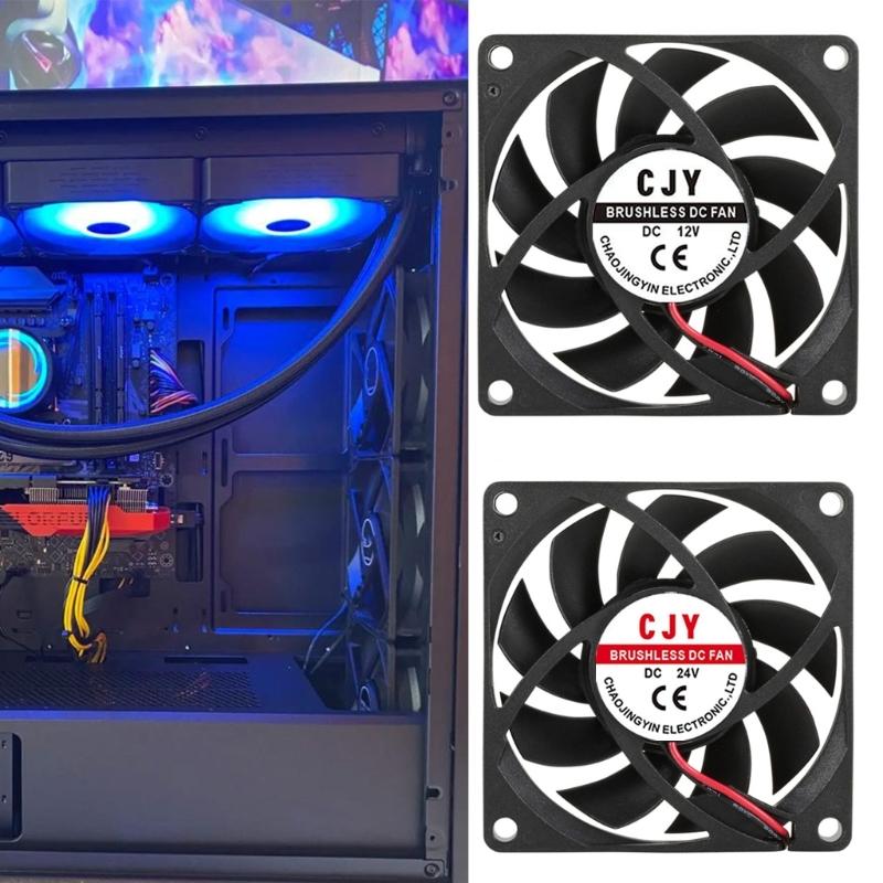Quiet 7015 PC Cooling Fan High Speed Airflows Quiet Efficient Cooling for Electronics Servers Networking Devices