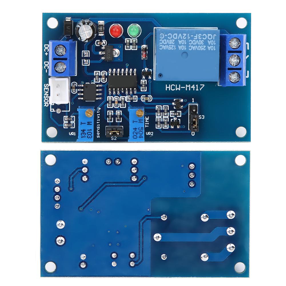 XHM131 Photosensitive Relay Module No Light Induction Light  Controlled Delay Adjustable Switch 12V Brightness Sensor Relay Modu