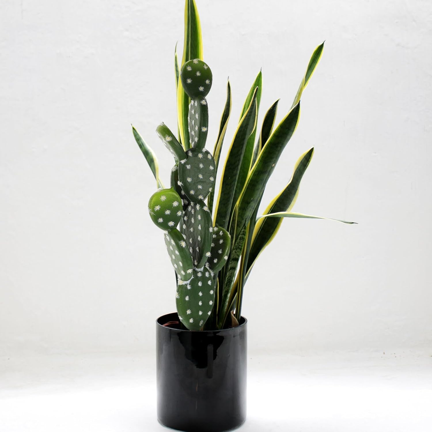 Искусственное растение-кактус HOMSFOU - Реалистичный высокий искусственный кактус, стебли суккулентов для декора дома, офиса, магазина, сада, в помещении и на улице - Пластик