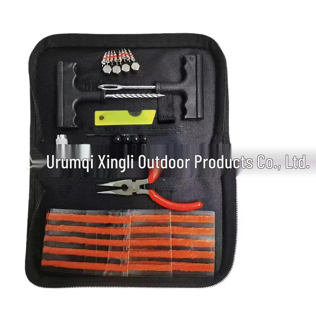 Kit di Riparazione Rapida Universale per Pneumatici Auto - Set di Strumenti di Emergenza per Esterni