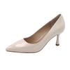 7-5 Simple solid color pointed thin heel high heels spring new high heel single shoes women