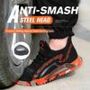 Fashion Lightweight Steel Toe Safety Shoes Men Anti-puncture Work Shoes Men Breathable Industrial Shoes Indestructible Work Safety Boots