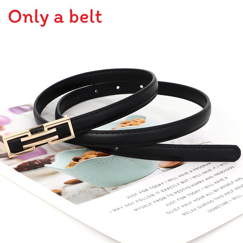 Geometric Symmetrical Metal Buckle Decoration Women Slim Waist Belt Daily