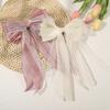 AWAYTR Lace Ribbon Bowknot Hairpin Elegant Farbic Hair Clips Valentine Headwear Girl Hair Accessories Festival Gift