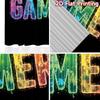 2D flat Photography Backdrop Photography Banner Colorful Gamer Letters 100% Polyester Festive Backdrops Use for Suitable for