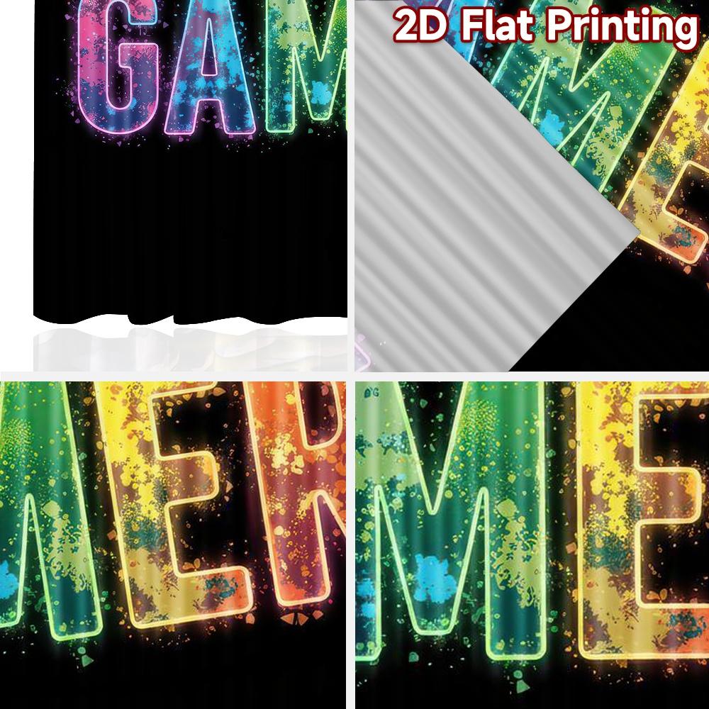 2D flat Photography Backdrop Photography Banner Colorful Gamer Letters 100% Polyester Festive Backdrops Use for Suitable for