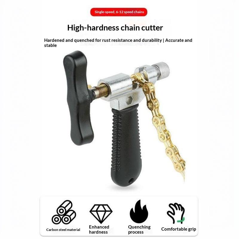 Bicycle Chain Removal Tool 6-12 Speed Chain Breaker with Spare Pin Hook Sturdy  Mountain Bike Chain Cutter