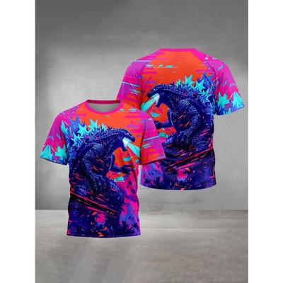 3D Tlač Godzilla Detské Oblečenie 5 až 14 Rokov Chlapčenské Vonkajšie Oblečenie pre Deti Chlapec Dievča Detské Tričko Top Košele