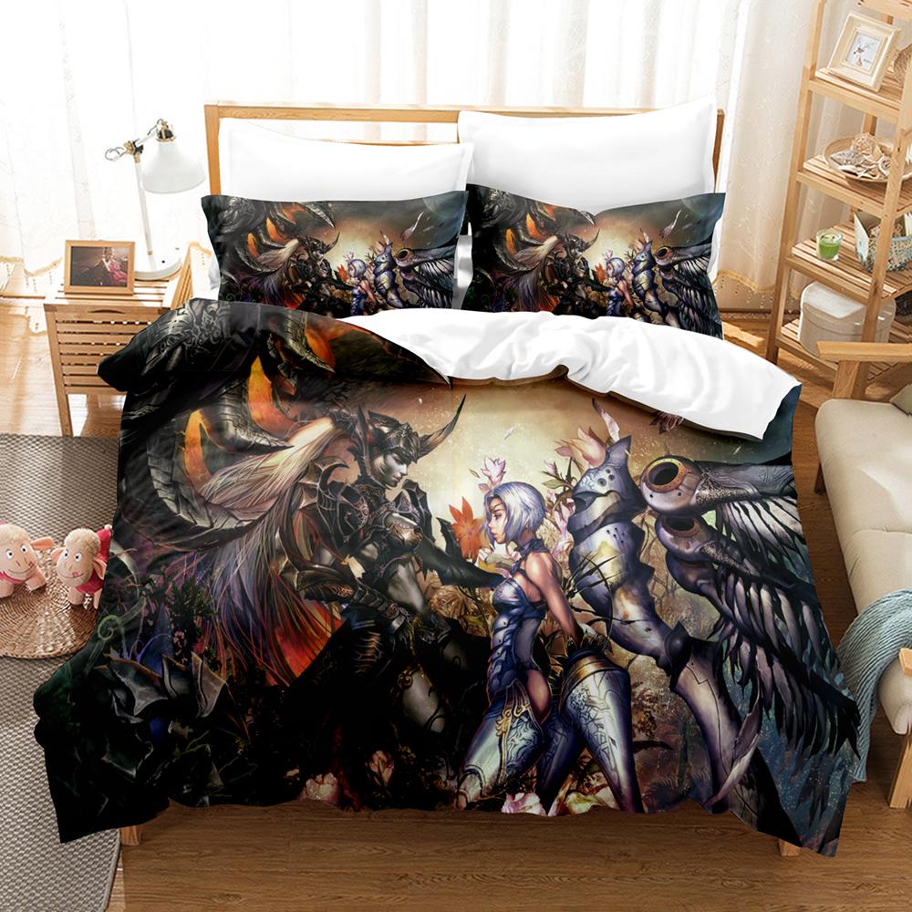New 3D Printing Game Lineage 2 The Chaotic Throne Bedding Set Boys Girls Twin Queen Size Duvet Cover Pillowcase Bed Kids Adult