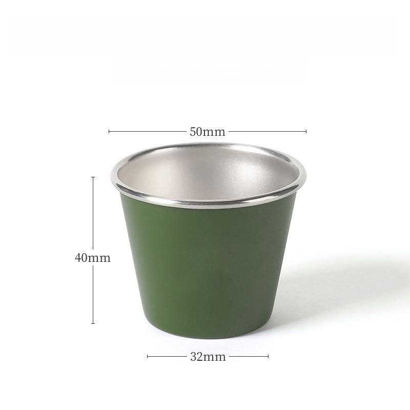 1Pc Outdoor 50ml Beer Mug 304 Stainless Steel Water Cup Tea Cup Camping Style Coffee Mug
