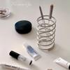 Držák na zubní kartáček z nerezové oceli, kovové koupelnové doplňky, nástroj pro zubní pastu, štětce na make-up, úložný stojan na domácí dekorace
