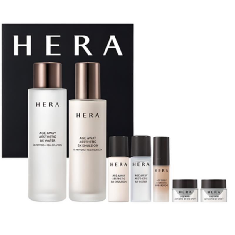 HERA Age Away Aesthetic BX 2-Piece Set Anti-Aging Water 150ml & Emulsion 120ml + Gift Kit