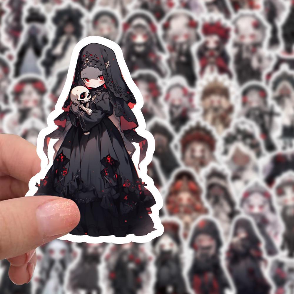 60PCS Dark-Style Little Lolita Stickers - Mysterious Cute Designs for Decorating Notebooks, Phones & More AnimeWorlds Store