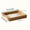 1 Pc 7-Inch Square Double-Sided Glass Picture Frame - Ideal for Displaying Dry Paintings and Leaves.European Style Wooden DIY Photo Frame for Tabletop