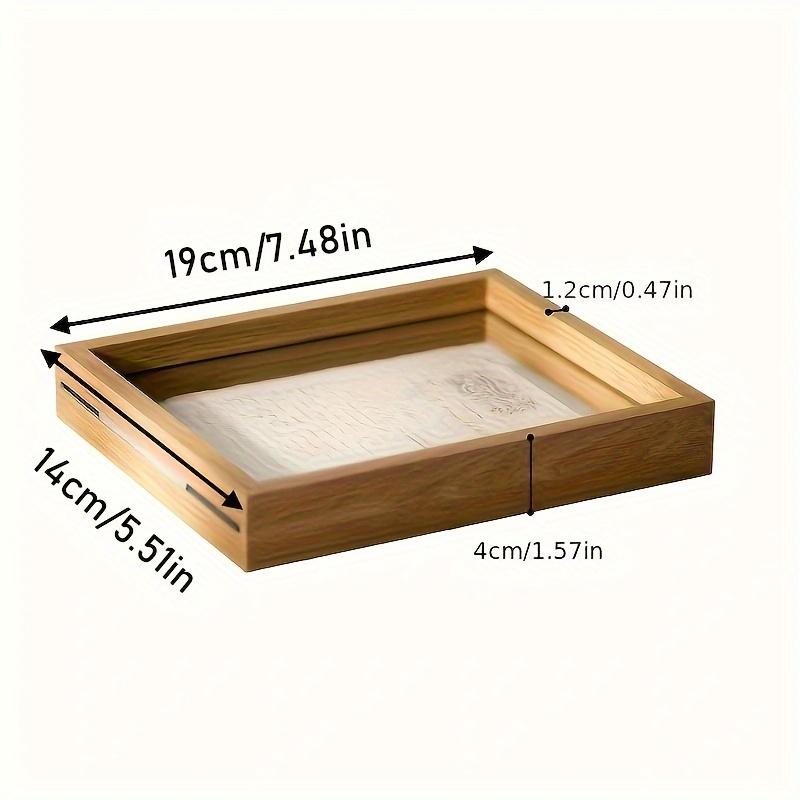 1 Pc 7-Inch Square Double-Sided Glass Picture Frame - Ideal for Displaying Dry Paintings and Leaves.European Style Wooden DIY Photo Frame for Tabletop