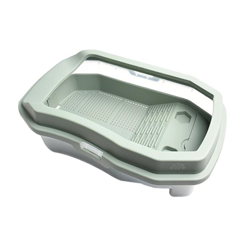 Terrariums with Drain Bottom Plastic Basin Separable Reptiles Aquarium for Terrapins with Ramps