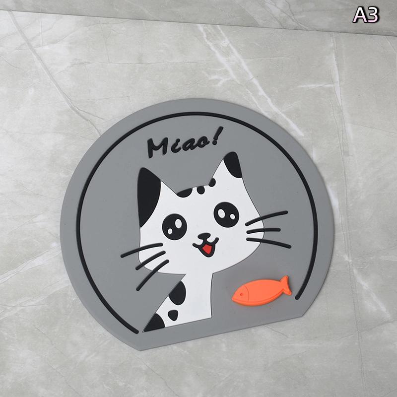 New Sewer Floor Drain Cover Deodorizer Cat Frog Pattern Bathroom Silicone Seal Mat Deodorant Mat Kitchen Toilet Insect-proof Mat