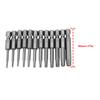 12Pcs Chrome Vanadium Steel 1 4in Hex Shank T5 T40 Magnetic Security Star Screwdriver Bits