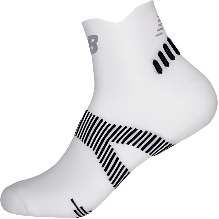 New Balance Ankle Socks Unisex 1 Pack White LAS42414-WW L