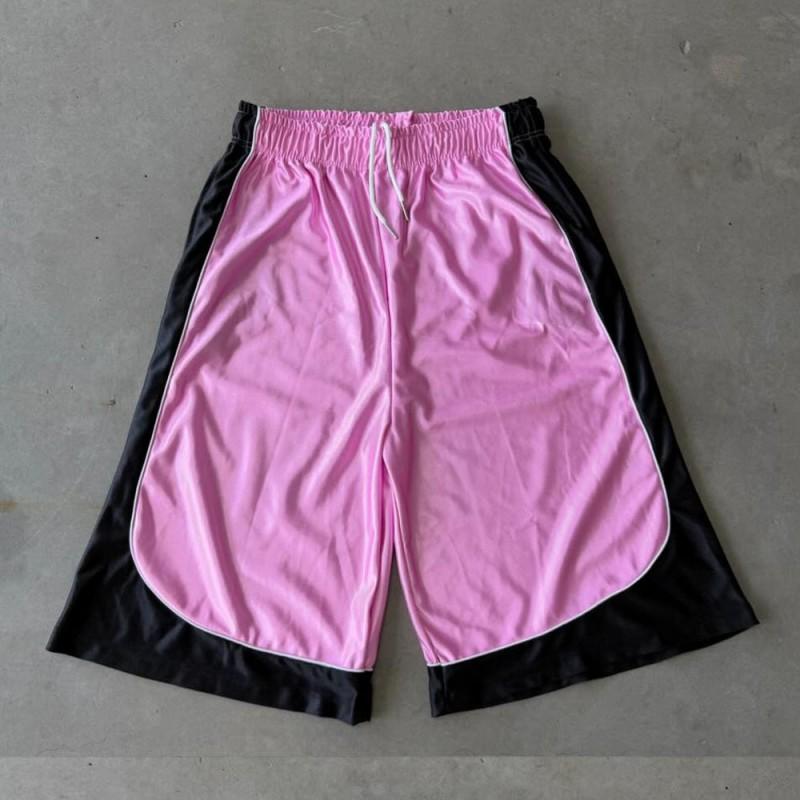 Color Block Casual Shorts Men Women Loose Thin Streetwear