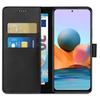 Etui Portfelowe - Phonillico® - Xiaomi REDMI NOTE 10 PRO - Czarny - Efekt Skóry - Podpórka do Oglądania