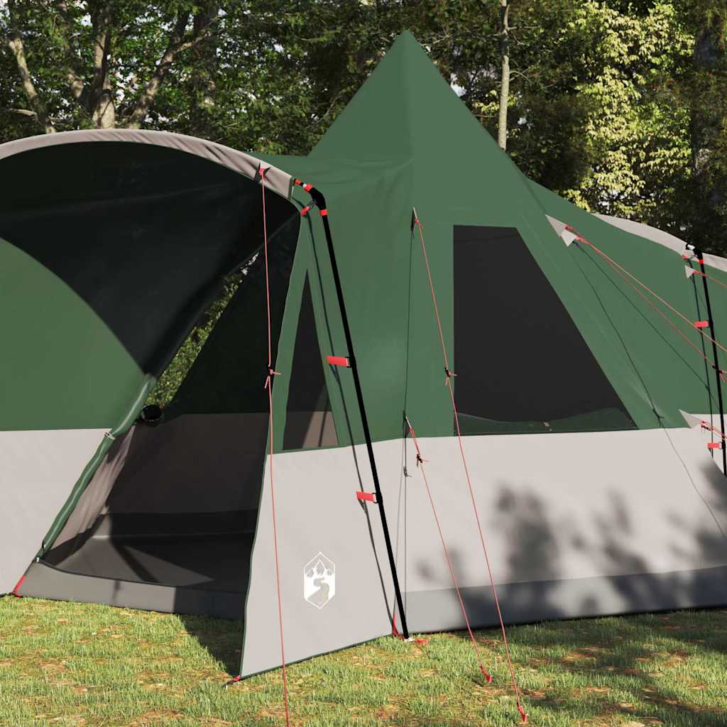 8 Person Teepee Tent with Roof Green 720 x 465 x 295 cm