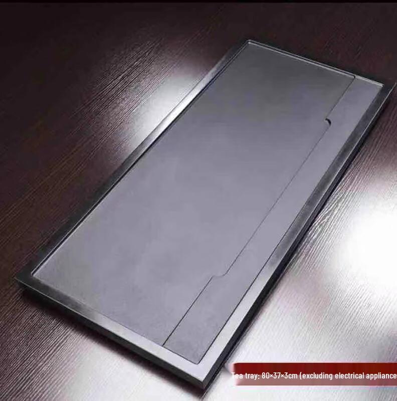 Black Gold Stone Tea Tray Set