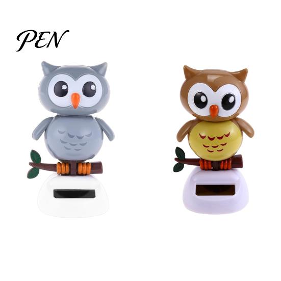 Stable Base Car Ornament Funny Solar Dancing Duck Toys, Creative Fun Swinging Colorful Owl Decorations Desktop Ornaments Interior Fatigue Relief