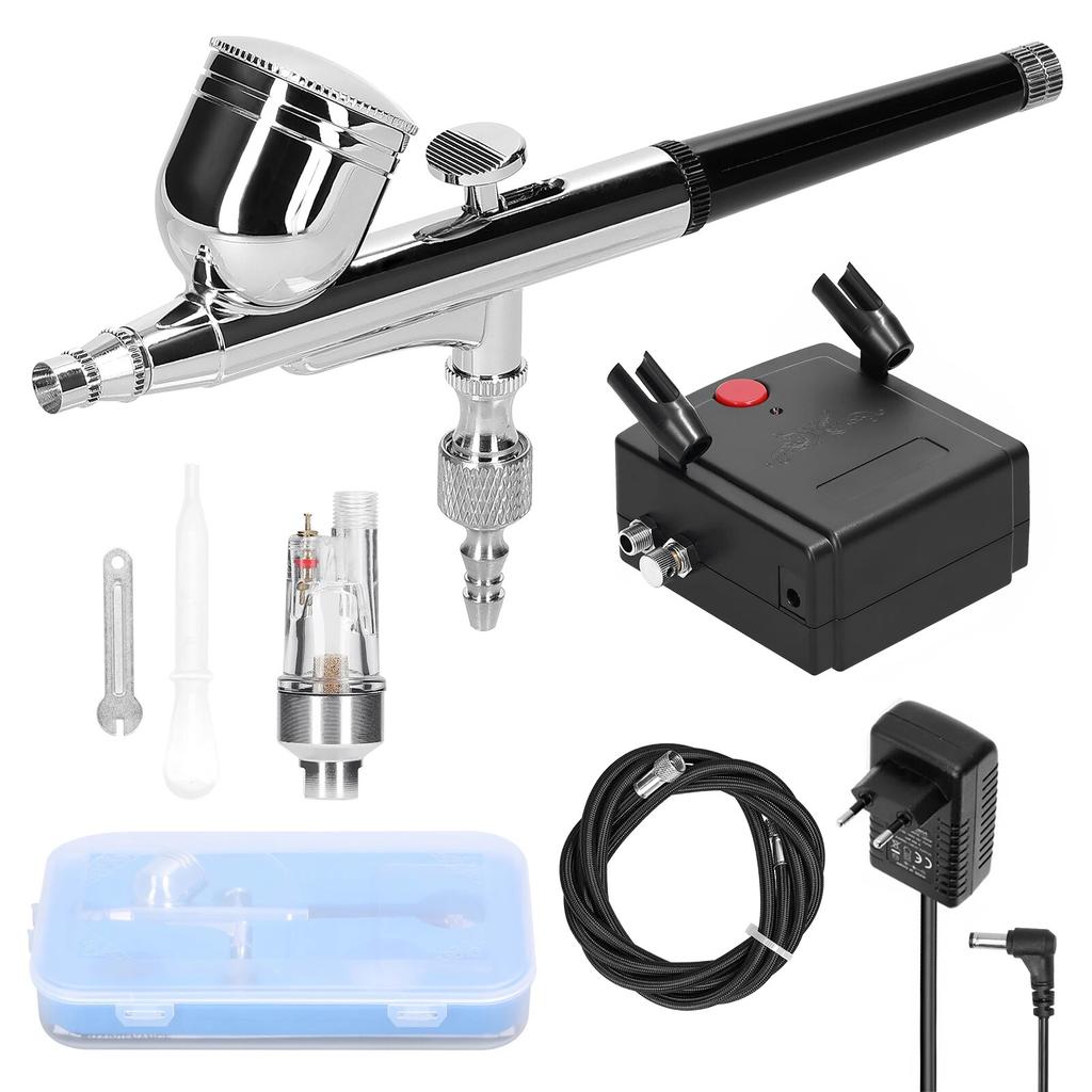 Multipurpose Professional 0.3mm Airbrush Air Compressor Kit 20-35PSI Airbrush Pen Air Pump Set for Model Making DIY Art Painting